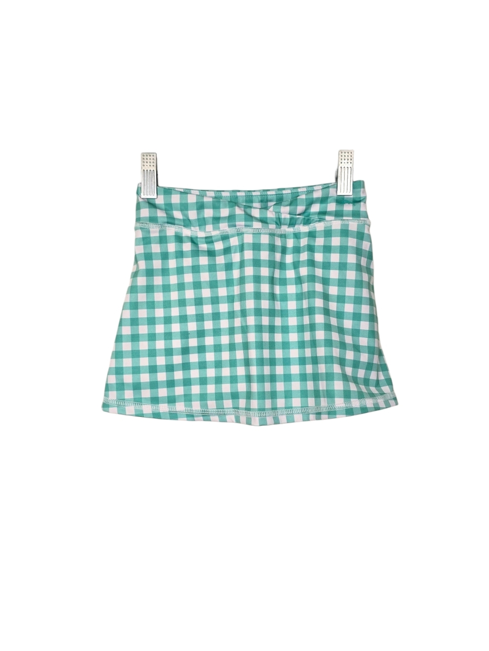 Tommy Bahama Active Gingham Skirt Green White Checkered Skort Toddler Girl XS 4